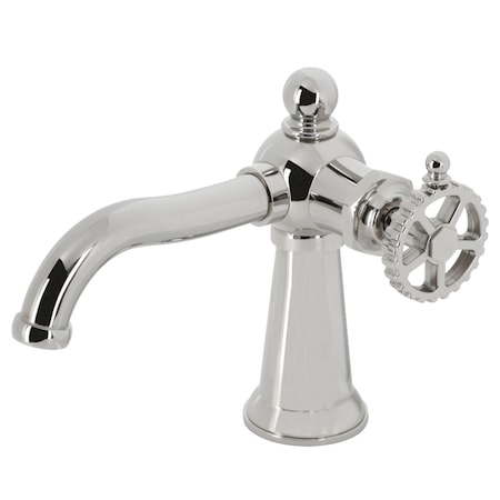 Kingston Brass Single-Handle Bathroom Faucet with Push Pop-Up, Polished Nickel KS3546CG